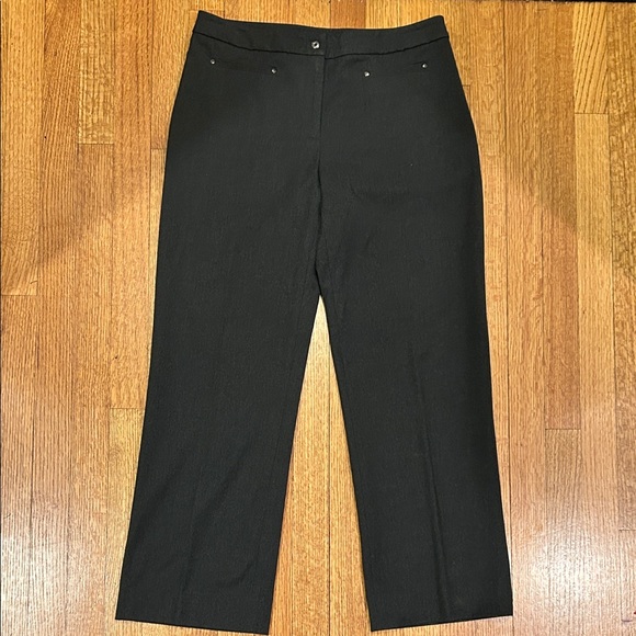 Elliott Lauren Charcoal Gray Straight Dress Pants - Picture 3 of 10